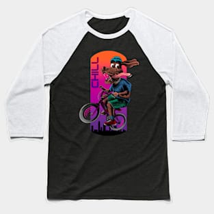 DOG CHILL BIKE Baseball T-Shirt